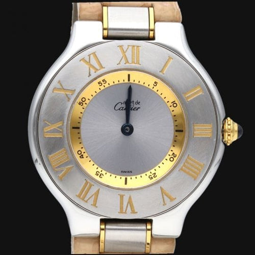 Montre Cartier Montre Must 21 Or Jaune 18K / Acier 58 Facettes MT40156