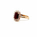 Bague 54 Bague or jaune rubis diamants 58 Facettes