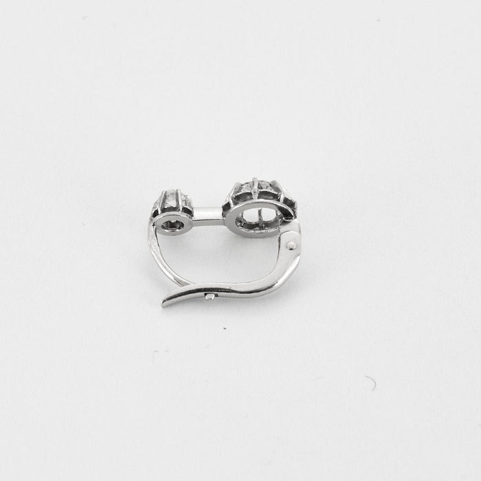 Boucles d’oreilles Dormeuses Platine et Diamants 1ct