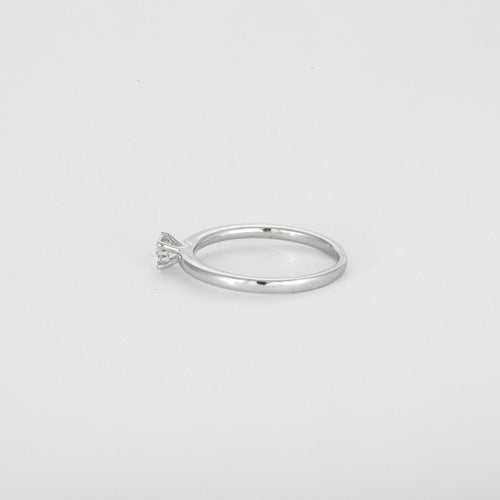 Bague 53 Solitaire or blanc avec diamant 58 Facettes 3121289