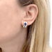 Boucles d'oreilles Boucles d'oreilles saphirs, diamants, or blanc. 58 Facettes 34264