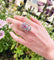 Bague 57 Bague Florale Vintage Diamants et Rubis 58 Facettes