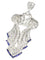 Pendentif Le Diamant Déco : Pendentif en platine avec diamants et saphirs taille européenne ancienne 58 Facettes 18276-0099