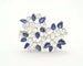Broche Broche en or blanc sertie de diamants et de saphirs naturels 58 Facettes 8226