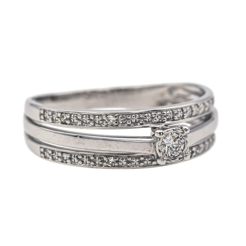 Bague 56 Bague Solitaire Or blanc Diamant 58 Facettes 3904630CN