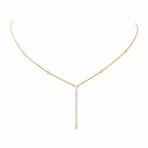Collier Messika Collier Gatsby Or rose Diamant 58 Facettes 4661187RV