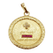 Pendentif Augis - Pendentif médaille d'amour 23 mm en or 18k, diamant et rubis 58 Facettes A06356