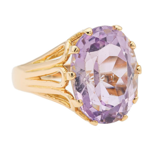 57 Bague Cocktail Or jaune Améthyste 58 Facettes 1637061CN