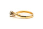 Bague contemporaine en or jaune et blanc, diamant taille brillant (+-0.16ct)