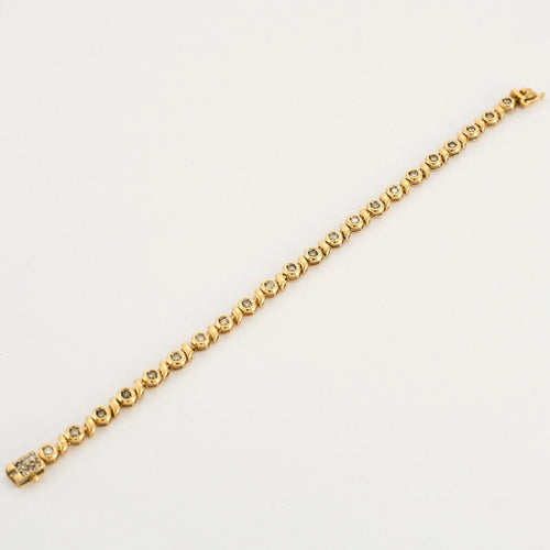 Bracelet Bracelet or jaune diamants 58 Facettes LP1086/9