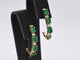 Gold earrings with diamonds and emerald 58 Facettes 2135