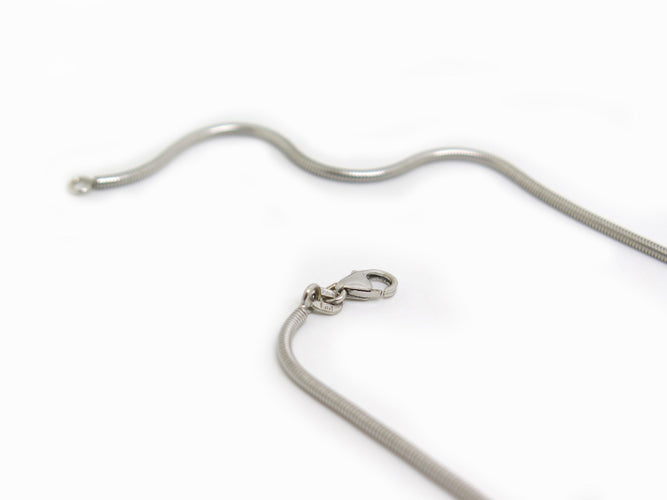 Collier Chaîne serpent - Or blanc 58 Facettes