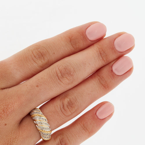 Bague 49 Bague Diamants or jaune et blanc 58 Facettes RÉF 8033/18