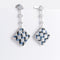 Boucles d'oreilles Boucles d'oreilles géométriques saphirs et diamants 58 Facettes P3L2