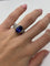 Bague 51 Bague or blanc tanzanite 5 ct et diamants 0,6 ct 58 Facettes 1241