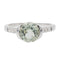 Bague 53.5 Bague Or blanc Prasiolite, Diamant 58 Facettes 2622576CN