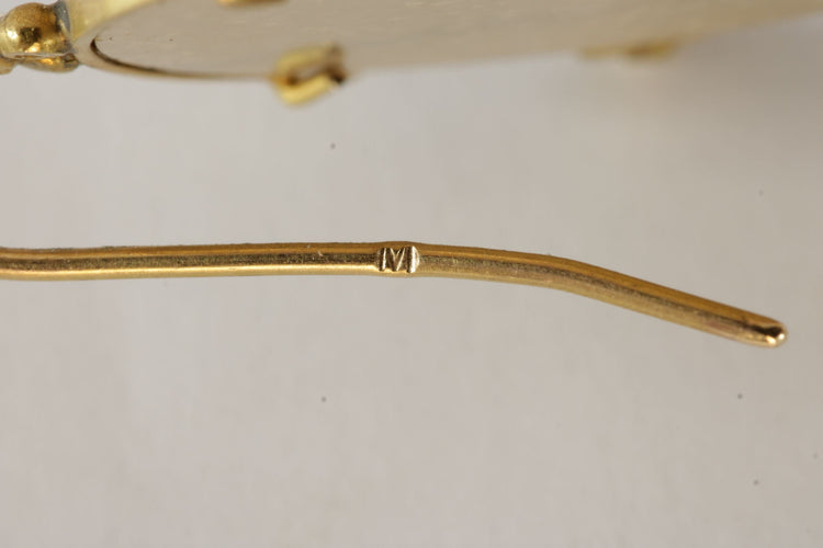 Boucles d'oreilles Boucles d'oreilles en or avec camées de lave antiques 58 Facettes 7680