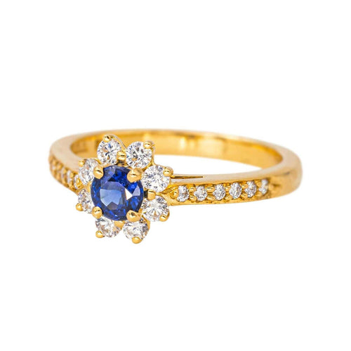 Bague 51 Tiffany&Co Bague Marguerite   Or jaune Saphir, Diamant 58 Facettes 4564998CN
