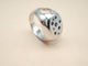Bague or blanc 750 saphirs