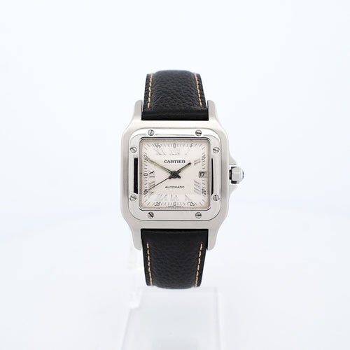 Bracelet Cartier Santos Galbée Automatic - Silver roman dial - LM 58 Facettes