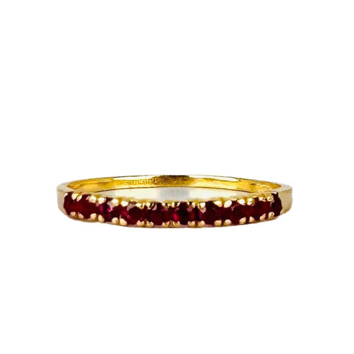 Bague 56 Bague avec rubis en or jaune 58 Facettes 2505018