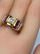 Bague 58 Bague Tank diamants & rubis synthétiques 58 Facettes