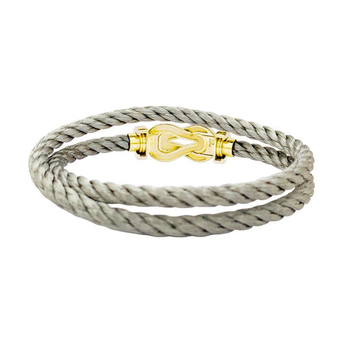 Bracelet Bracelet Fred, "Chance infinie", or rose et acier. 58 Facettes 35323