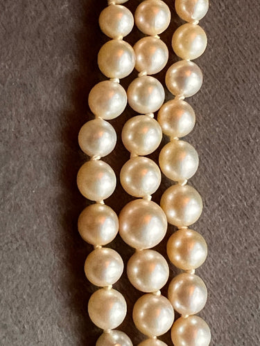 Bracelet Bracelet Art Déco 3 rangs de perles de culture monture en or 18k et diamants 16,5 cm 58 Facettes