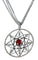 Collier Pendentif en or blanc, rubis ovale (chaîne non incluse) 58 Facettes PG-201047