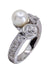 Bague 53 Bague ancienne or blanc perle et diamants 58 Facettes 93441