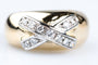 Bague 53 Bague 18 carats Or jaune Or blanc 0.88 ct Diamant 58 Facettes BGDIAMCH-107