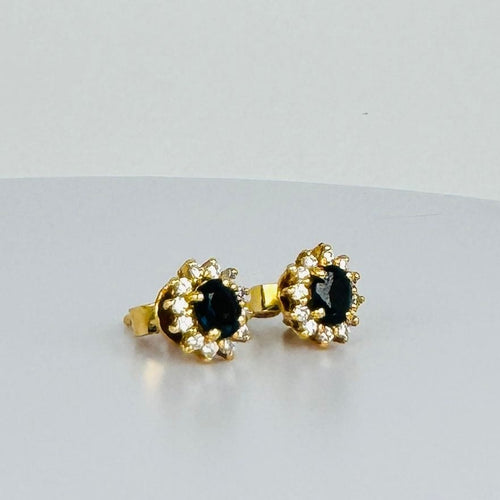 Boucles d'oreilles Boucles d'oreilles en or avec saphir et diamants 58 Facettes 2411030