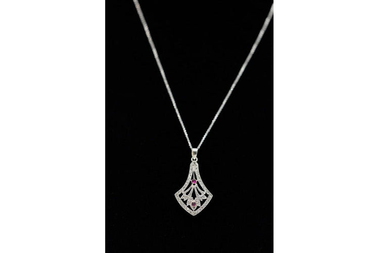 Pendentif Pendentif ancien avec diamants et tourmalines 58 Facettes 9962