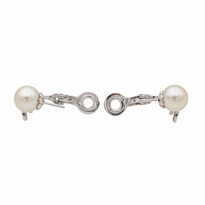 Boucles d'oreilles Boucles d'oreilles Perle Or blanc Diamant, Perle 58 Facettes 3837303RV