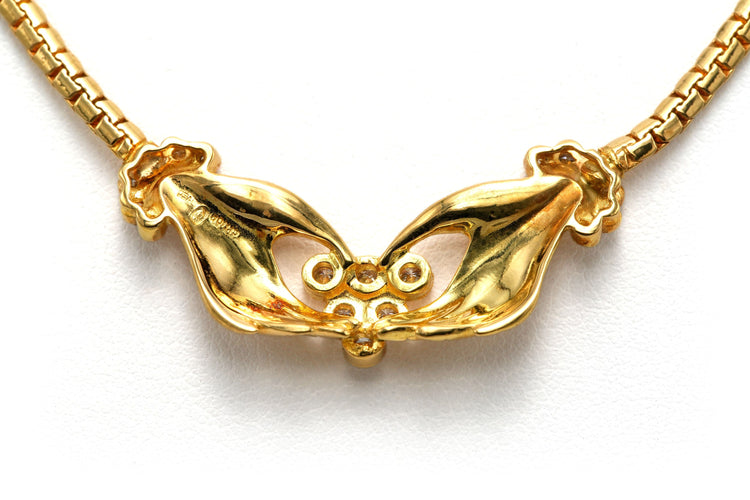 Collier Collier contemporain en or jaune 18 carats et diamants "taille" brillant (+-0.234ct) 58 Facettes 22733