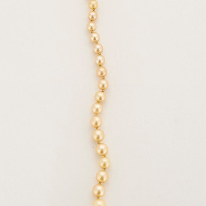 Collier or blanc perle de culture