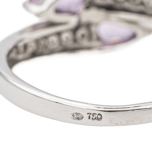 Bague 55 Bague Toi & Moi Or blanc Saphir, Diamant 58 Facettes 2842407CN