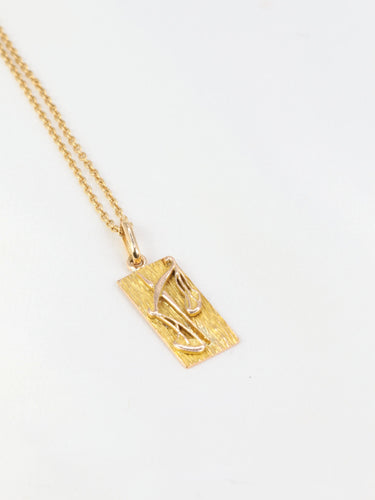 Pendentif Pendentif vintage signe du zodiaque balance en or jaune 58 Facettes ZZ