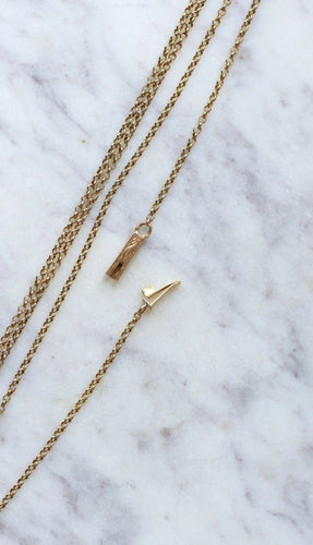 Collier Sautoir fin en or jaune 58 Facettes