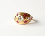 Bague 51 Bague or jaune 18K - Diamants et rubis 58 Facettes