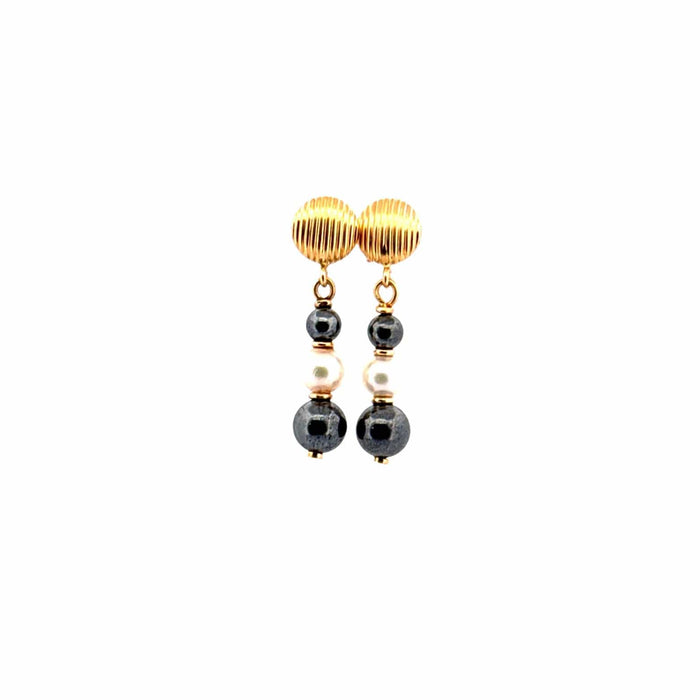 Boucles d'oreilles Boucles d'oreilles pendantes or jaune 18k & Perles 58 Facettes B2BO-GS32245