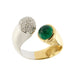 Ring 56 Emerald diamond open ring 58 Facettes 28269