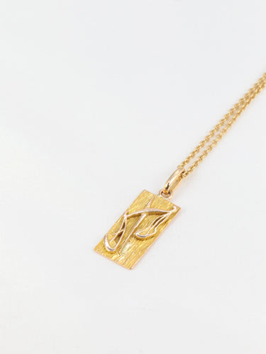 Pendentif Pendentif vintage signe du zodiaque balance en or jaune 58 Facettes ZZ