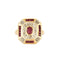 Bague 51 Bague art déco or et rubis 58 Facettes BO/230146