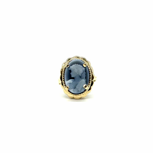 Bague 56 Bague Camée agate bleue 58 Facettes Z1351881