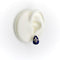 Boucles d'oreilles Boucles d'oreilles en or blanc 18 carats, émail Hidalgo, fleur de lys et diamants 58 Facettes