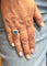 Bague 53 Bague en or blanc topaze bleue et diamants 58 Facettes
