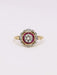 Bague Bague Art Déco ronde or jaune diamants rubis 58 Facettes J389