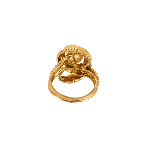 Bague 51 BAGUE RUBAN OR ET PERLE 58 Facettes BO/250001