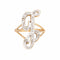 Bague Bague initiale en diamant vintage en or jaune 58 Facettes G13996